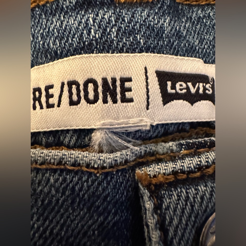 REDONE 90’s-Mid 70’s Cropped High Rise Women's Blue Denim Jeans Size 26 - Picture 6 of 15